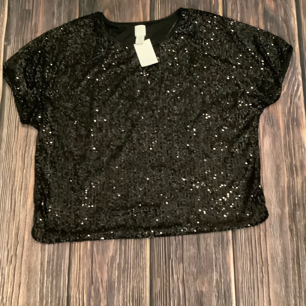 NWT H&M sequin top L